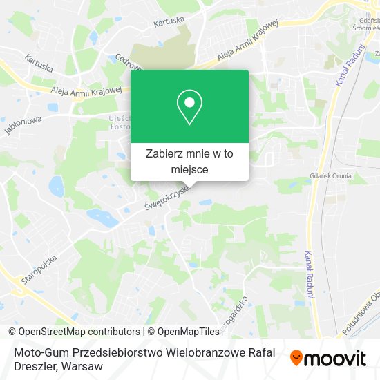 Mapa Moto-Gum Przedsiebiorstwo Wielobranzowe Rafal Dreszler