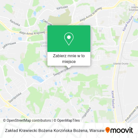 Mapa Zakład Krawiecki Bożena Korzińska Bożena