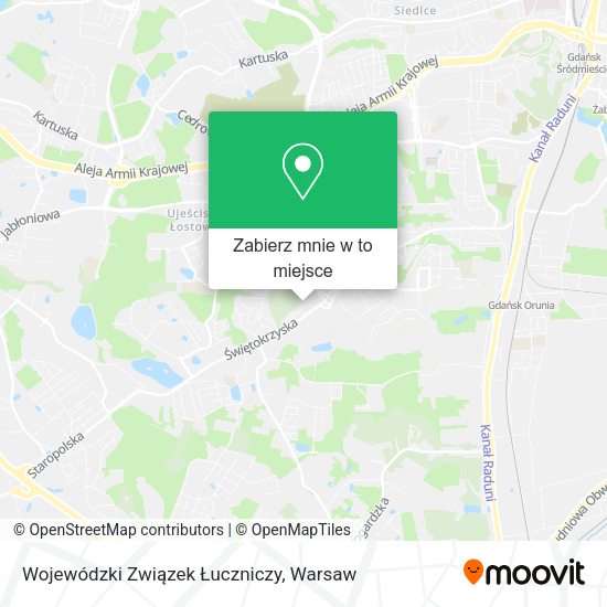 Mapa Wojewódzki Związek Łuczniczy