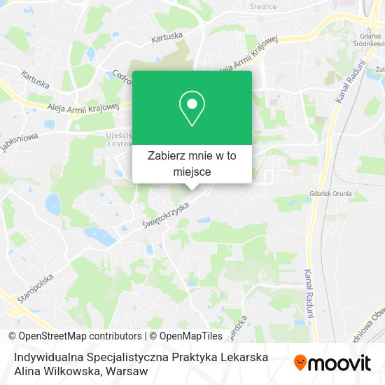 Mapa Indywidualna Specjalistyczna Praktyka Lekarska Alina Wilkowska