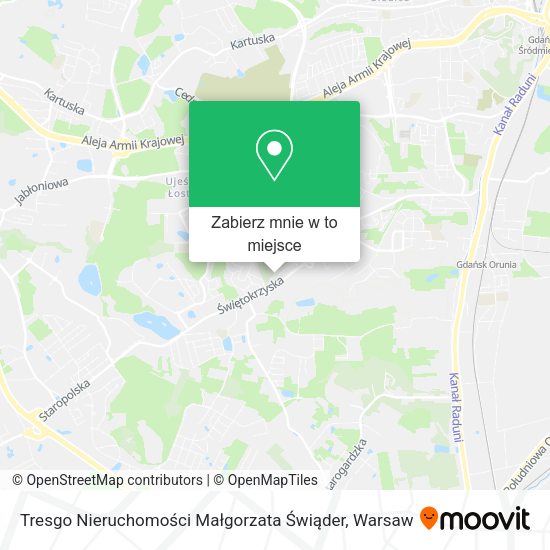 Mapa Tresgo Nieruchomości Małgorzata Świąder