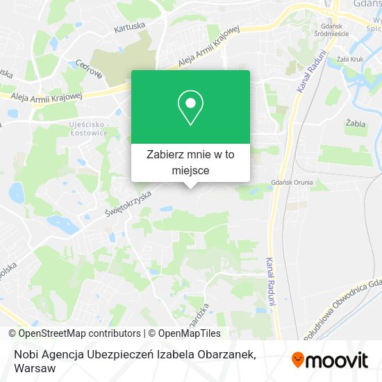 Mapa Nobi Agencja Ubezpieczeń Izabela Obarzanek