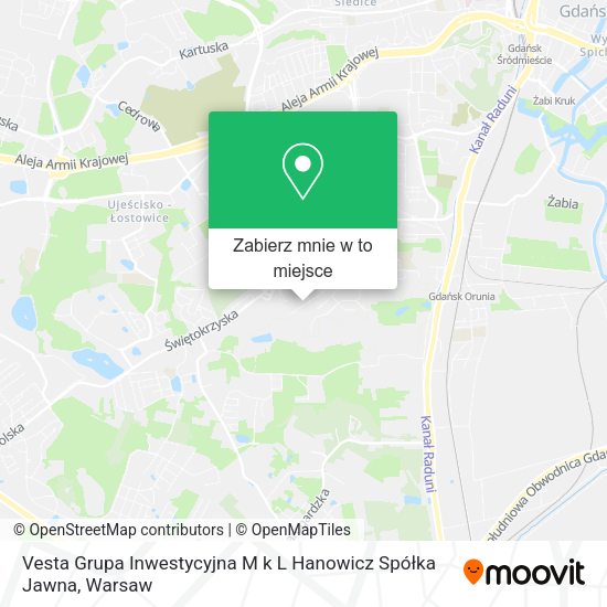 Mapa Vesta Grupa Inwestycyjna M k L Hanowicz Spółka Jawna