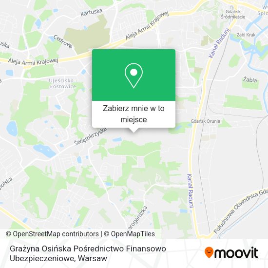 Mapa Grażyna Osińska Pośrednictwo Finansowo Ubezpieczeniowe