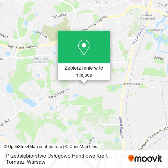 Mapa Przedsiębiorstwo Usługowo-Handlowe Kreft Tomasz