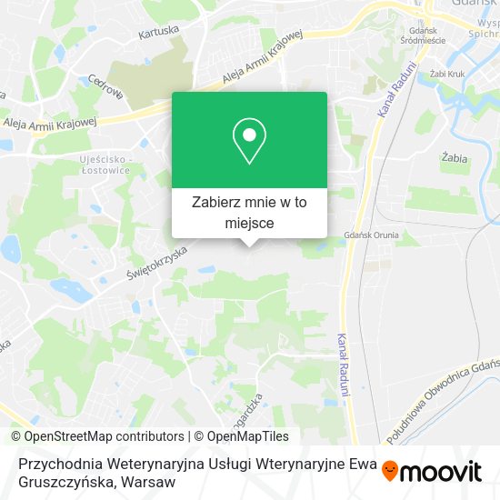 Mapa Przychodnia Weterynaryjna Usługi Wterynaryjne Ewa Gruszczyńska