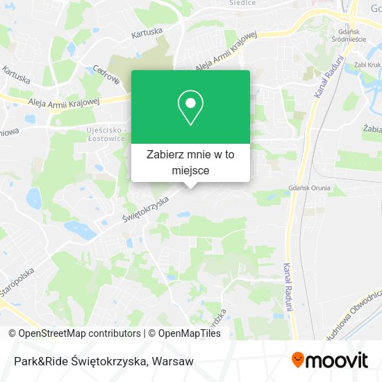 Mapa Park&Ride Świętokrzyska