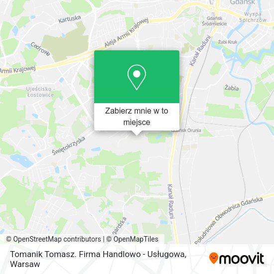 Mapa Tomanik Tomasz. Firma Handlowo - Usługowa