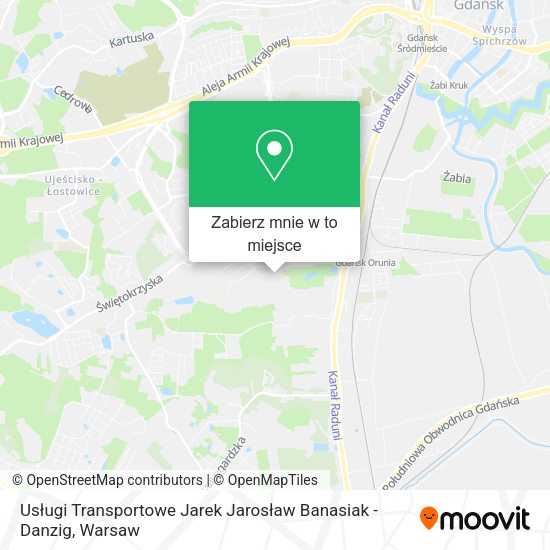 Mapa Usługi Transportowe Jarek Jarosław Banasiak - Danzig