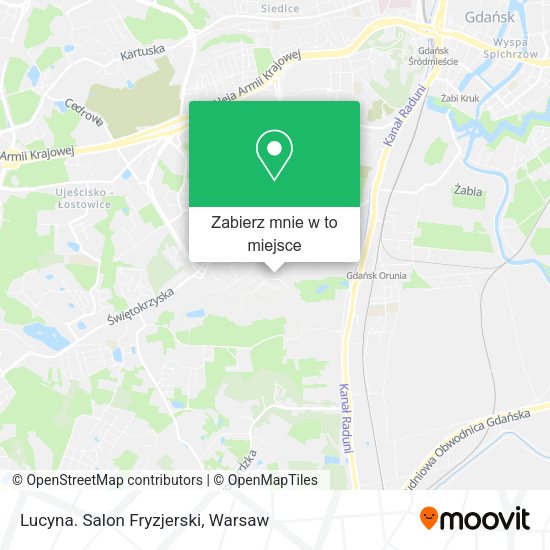 Mapa Lucyna. Salon Fryzjerski