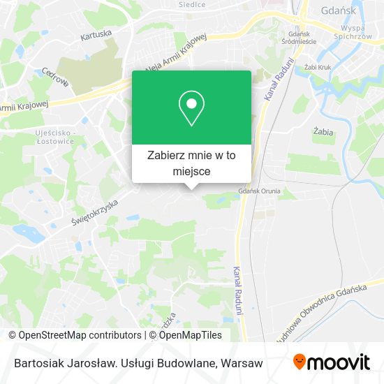 Mapa Bartosiak Jarosław. Usługi Budowlane