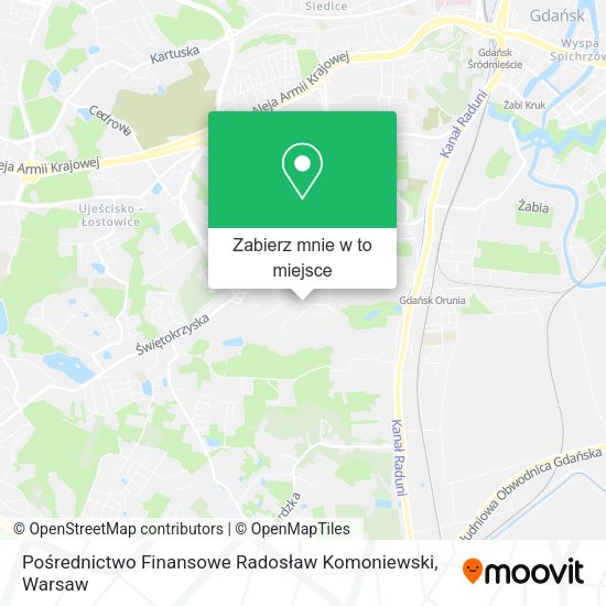 Mapa Pośrednictwo Finansowe Radosław Komoniewski