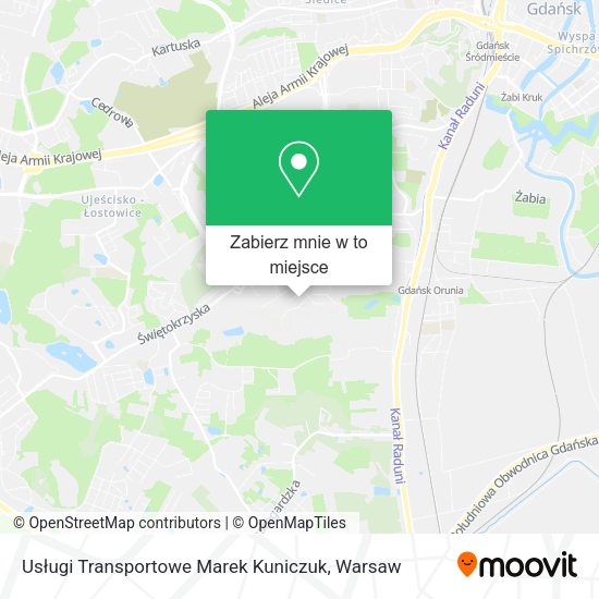 Mapa Usługi Transportowe Marek Kuniczuk