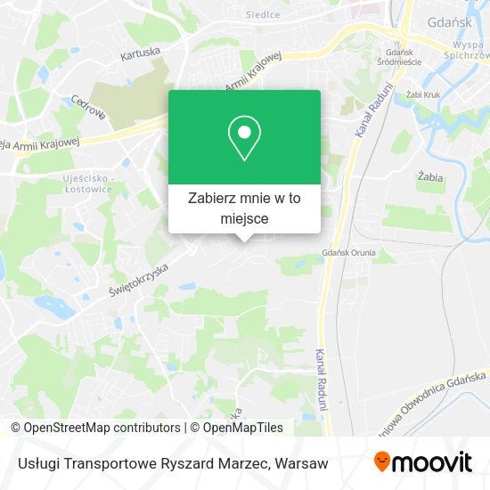 Mapa Usługi Transportowe Ryszard Marzec