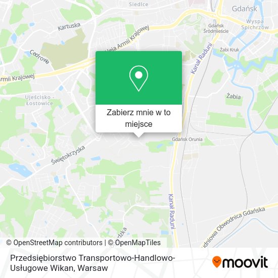 Mapa Przedsiębiorstwo Transportowo-Handlowo-Usługowe Wikan