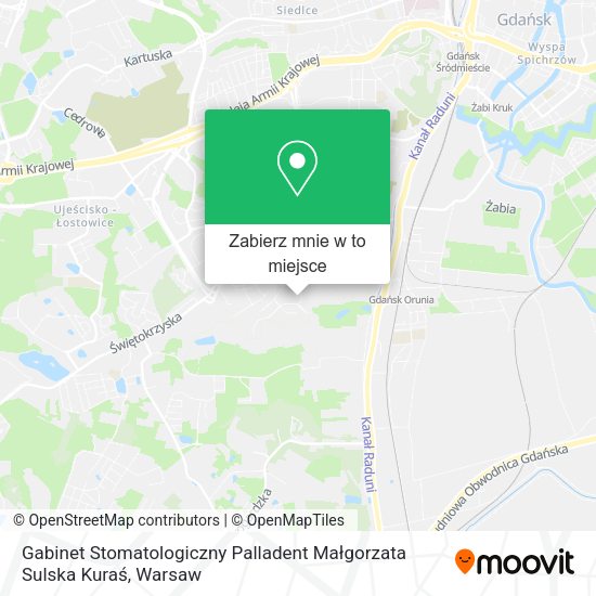 Mapa Gabinet Stomatologiczny Palladent Małgorzata Sulska Kuraś