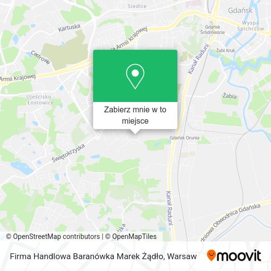 Mapa Firma Handlowa Baranówka Marek Żądło