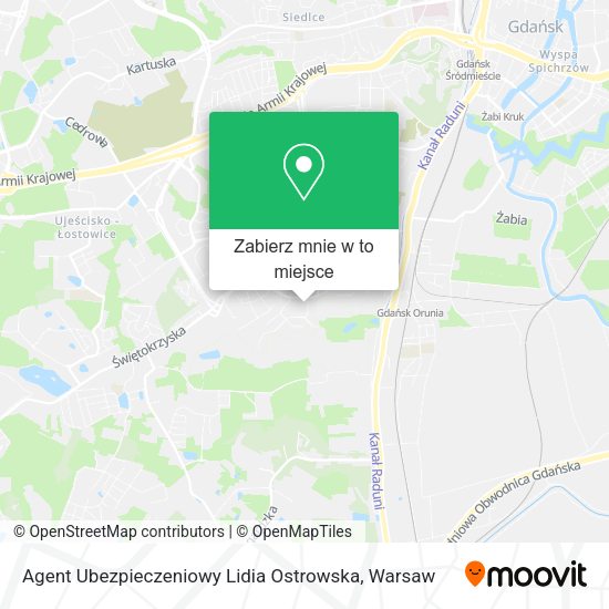 Mapa Agent Ubezpieczeniowy Lidia Ostrowska