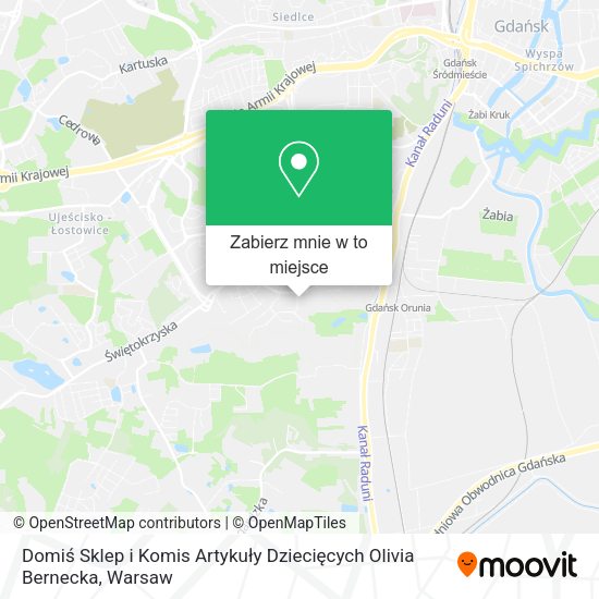 Mapa Domiś Sklep i Komis Artykuły Dziecięcych Olivia Bernecka