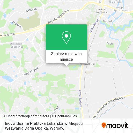 Mapa Indywidualna Praktyka Lekarska w Miejscu Wezwania Daria Obałka