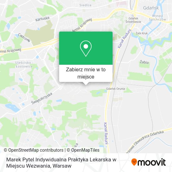 Mapa Marek Pytel Indywidualna Praktyka Lekarska w Miejscu Wezwania