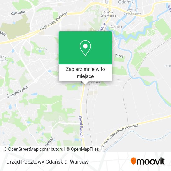 Mapa Urząd Pocztowy Gdańsk 9