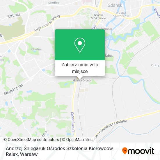 Mapa Andrzej Śniegaruk Ośrodek Szkolenia Kierowców Relax