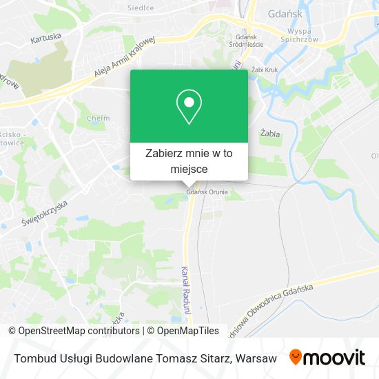 Mapa Tombud Usługi Budowlane Tomasz Sitarz