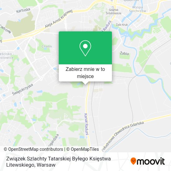 Mapa Związek Szlachty Tatarskiej Byłego Księstwa Litewskiego