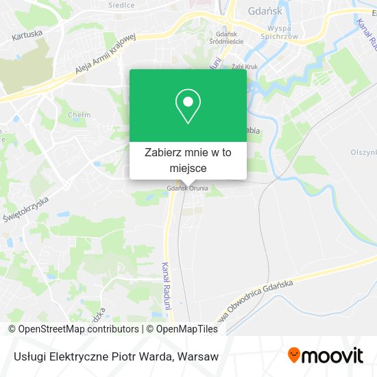 Mapa Usługi Elektryczne Piotr Warda