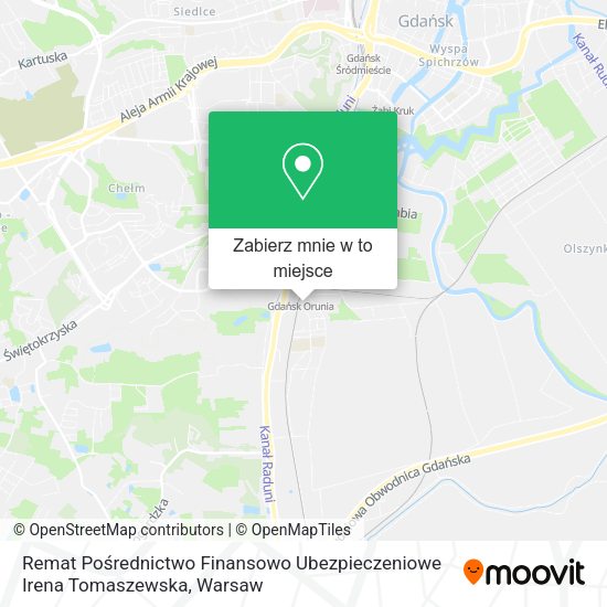 Mapa Remat Pośrednictwo Finansowo Ubezpieczeniowe Irena Tomaszewska