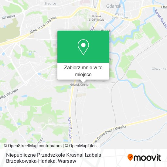 Mapa Niepubliczne Przedszkole Krasnal Izabela Brzoskowska-Hańska