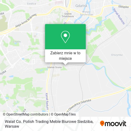 Mapa Walat Co. Polish Trading Meble Biurowe Siedziba