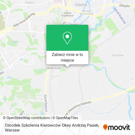 Mapa Ośrodek Szkolenia Kierowców Okey Andrzej Pasek