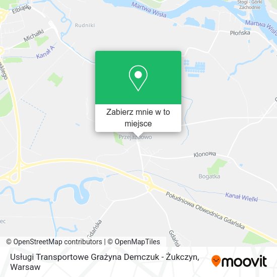 Mapa Usługi Transportowe Grażyna Demczuk - Żukczyn