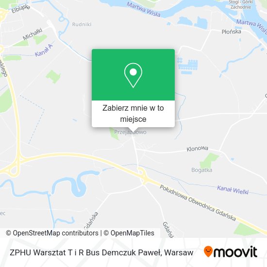 Mapa ZPHU Warsztat T i R Bus Demczuk Paweł