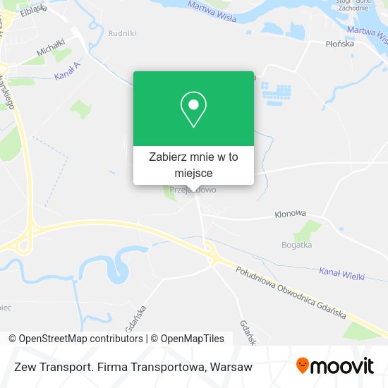 Mapa Zew Transport. Firma Transportowa