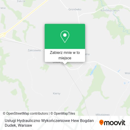 Mapa Usługi Hydrauliczno Wykończeniowe Hew Bogdan Dudek