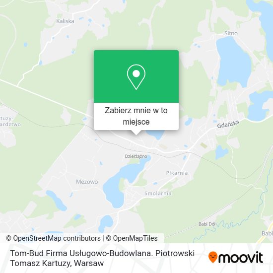 Mapa Tom-Bud Firma Usługowo-Budowlana. Piotrowski Tomasz Kartuzy