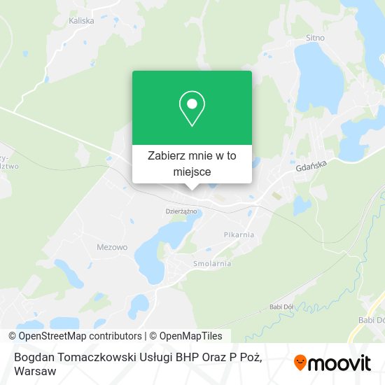 Mapa Bogdan Tomaczkowski Usługi BHP Oraz P Poż