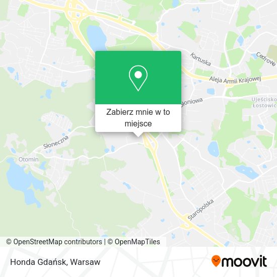 Mapa Honda Gdańsk