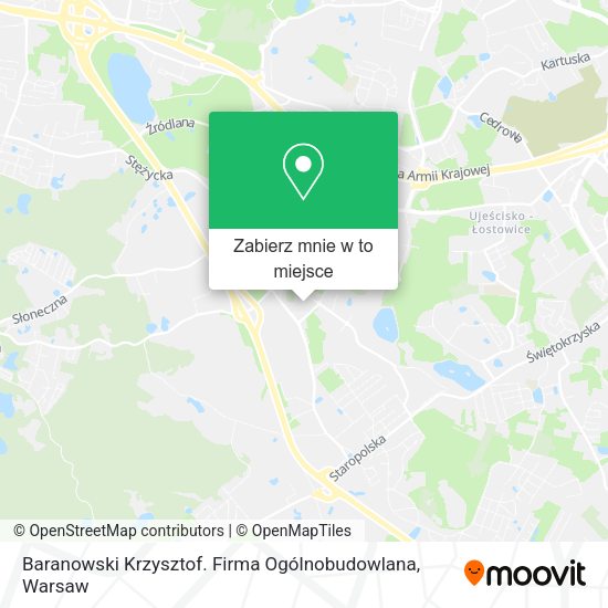 Mapa Baranowski Krzysztof. Firma Ogólnobudowlana