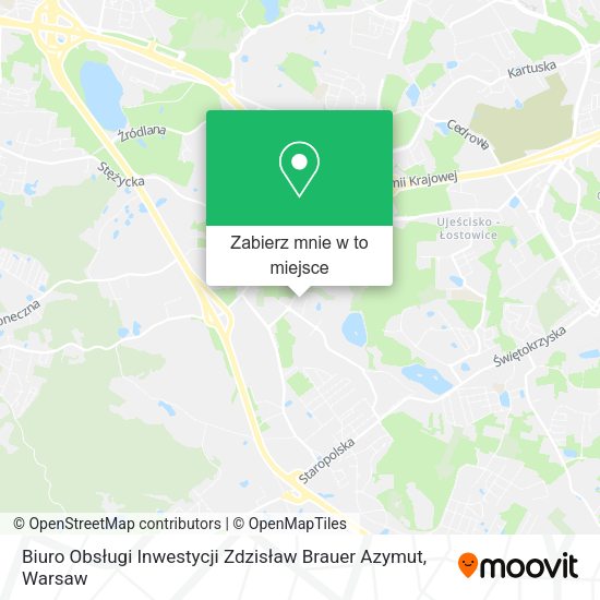 Mapa Biuro Obsługi Inwestycji Zdzisław Brauer Azymut