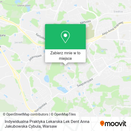 Mapa Indywidualna Praktyka Lekarska Lek Dent Anna Jakubowska Cybula
