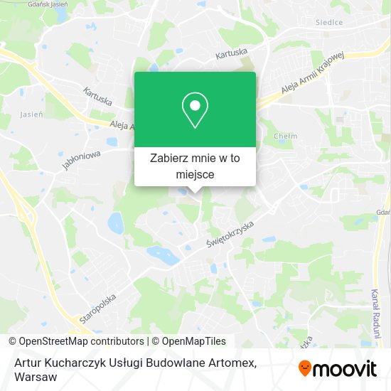 Mapa Artur Kucharczyk Usługi Budowlane Artomex
