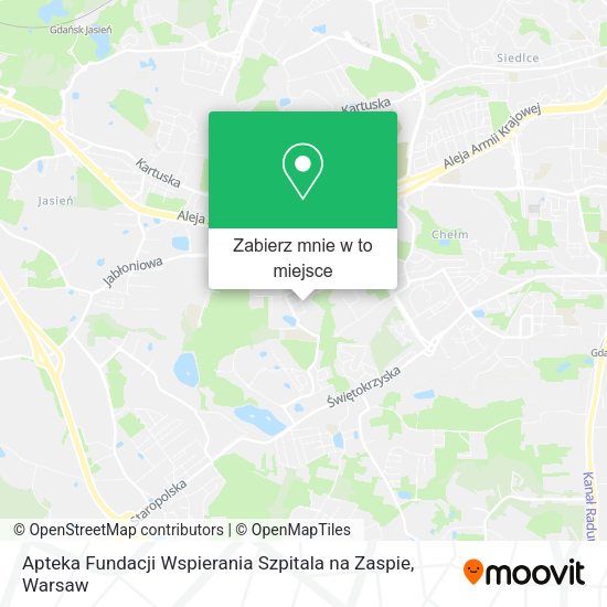 Mapa Apteka Fundacji Wspierania Szpitala na Zaspie