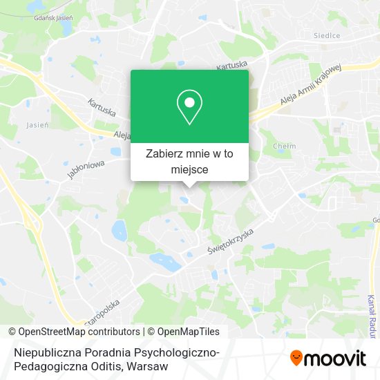 Mapa Niepubliczna Poradnia Psychologiczno-Pedagogiczna Oditis