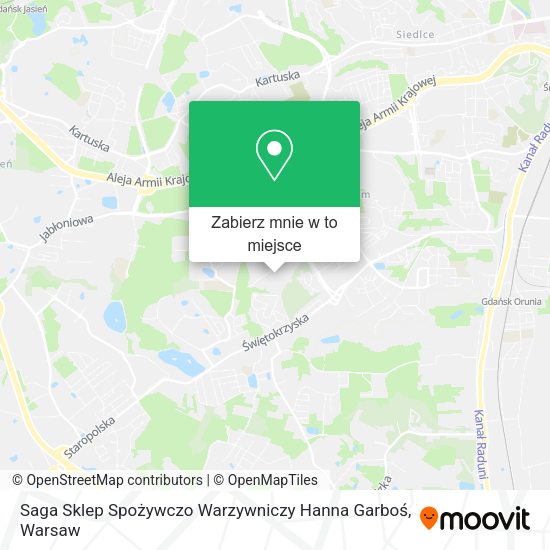 Mapa Saga Sklep Spożywczo Warzywniczy Hanna Garboś