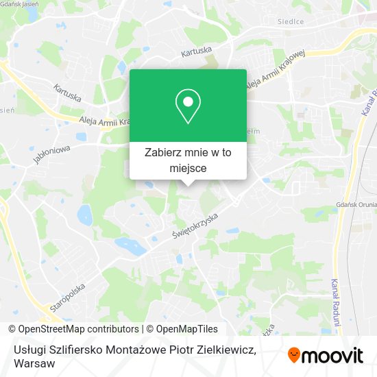 Mapa Usługi Szlifiersko Montażowe Piotr Zielkiewicz