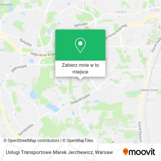 Mapa Usługi Transportowe Marek Jerchewicz